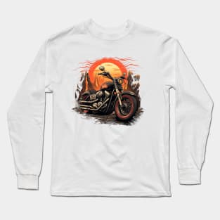 Vintage Retro Motorcycle Long Sleeve T-Shirt